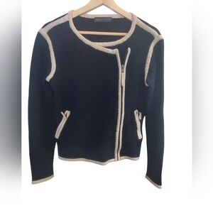 Marks & Spencer Black Cardigan with White Trim